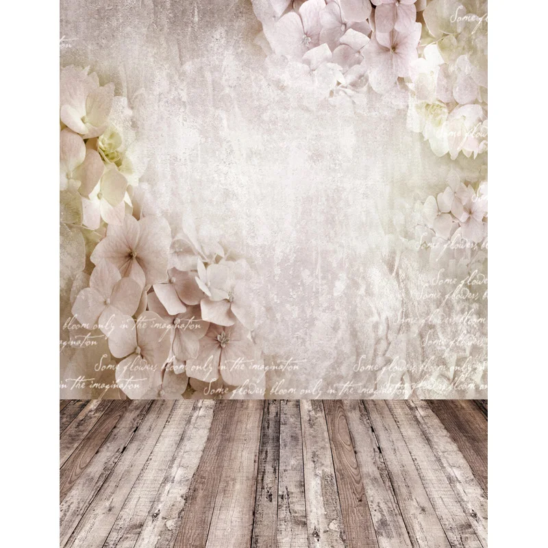 Элегантный художественный тканевый фон для фотосъемки с изображением цветов