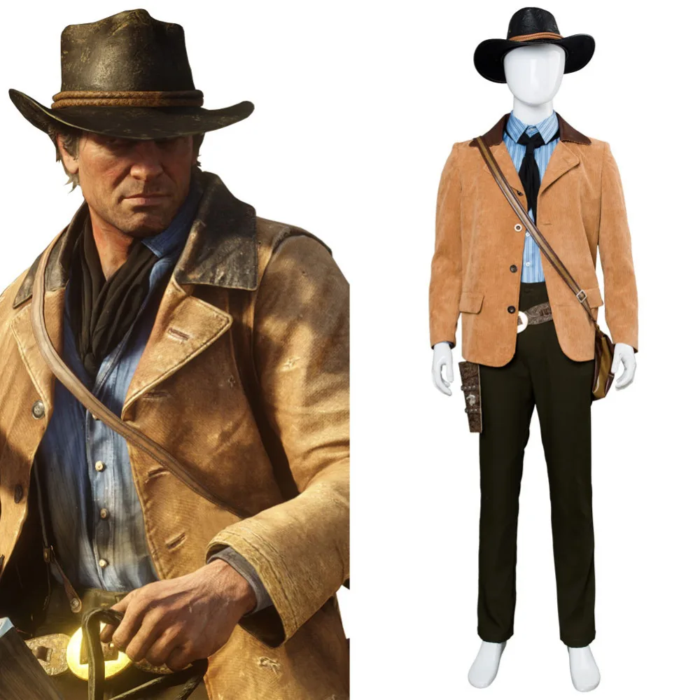Костюм для косплея Red Dead: Redemption 2 костюм Артура Моргана Хэллоуина карнавальный