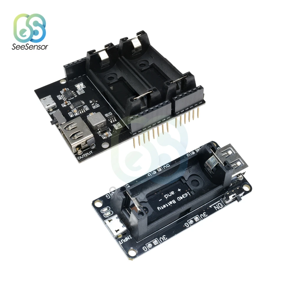Двойное зарядное устройство ESP8266 ESP32 для литиевых батарей 16340 щит мобильного