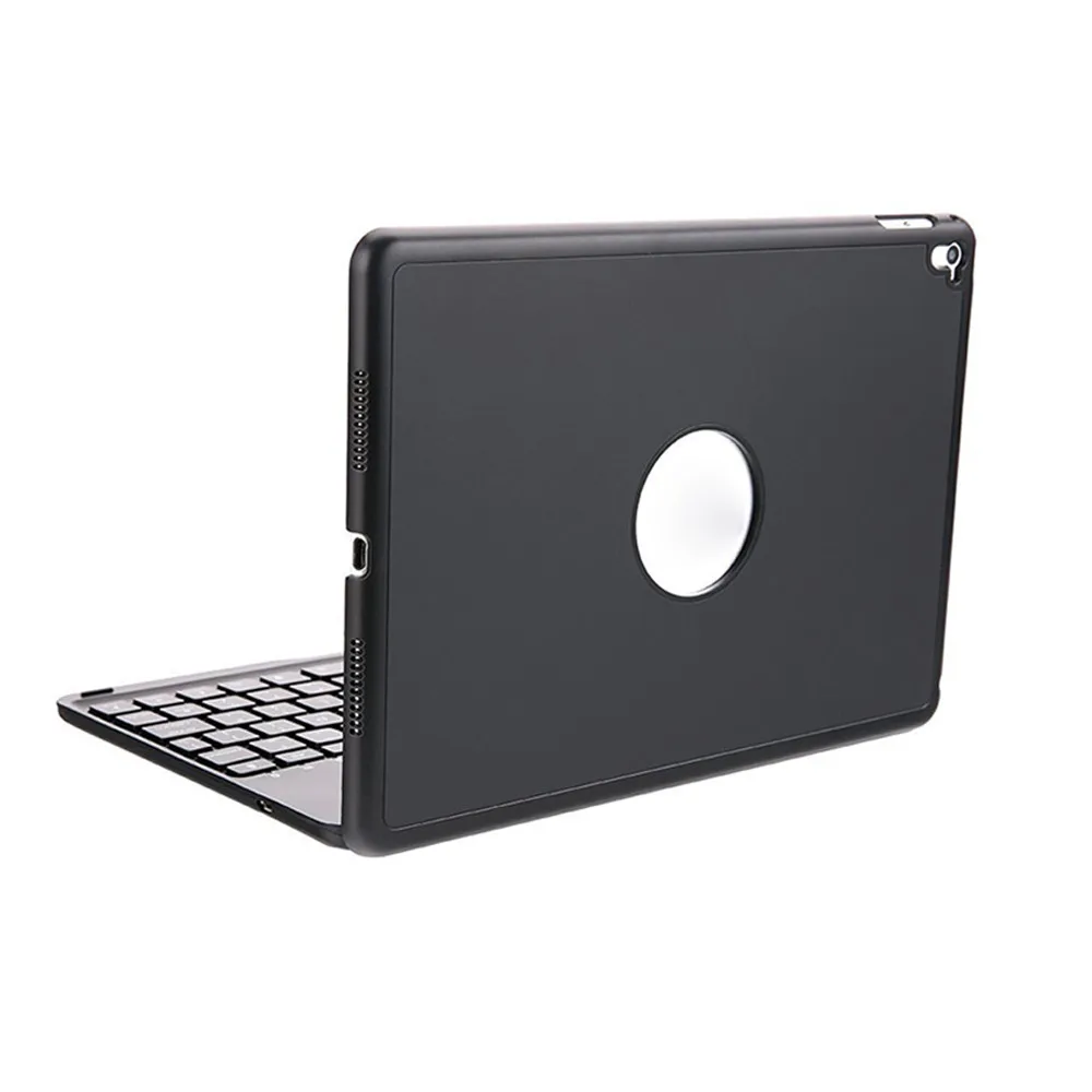 Черный 7 цветов с Подсветкой Bluetooth клавиатура Smart Folio чехол для iPad Pro 9,7 дюймов 20A Прямая поставка - Цвет: Черный
