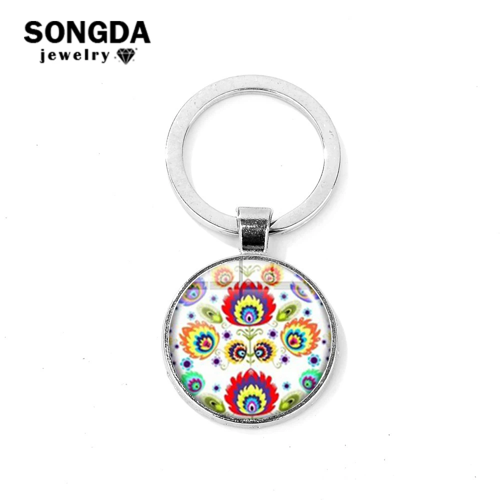 SONGDA 12 цветов польский фольклорный художественный узор брелок с классическим
