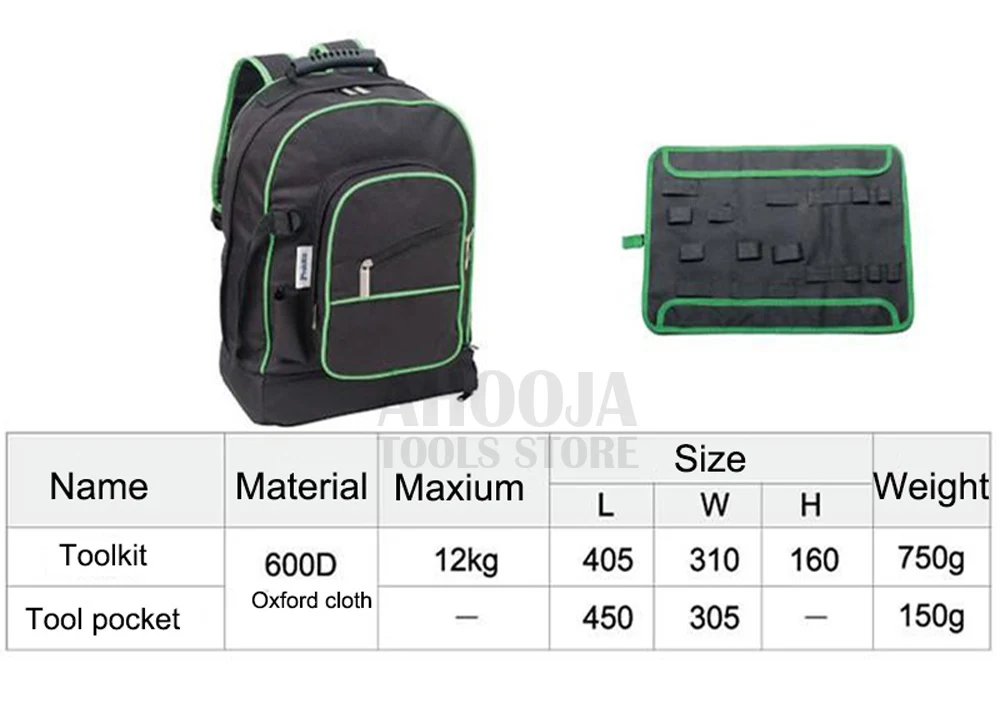 Pro'skit 9ST-307 многофункциональная сумка для инструментов с двумя плечиками электрик инструментарий универсальная Дорожная сумка большой рюкзак для ремонта хранения