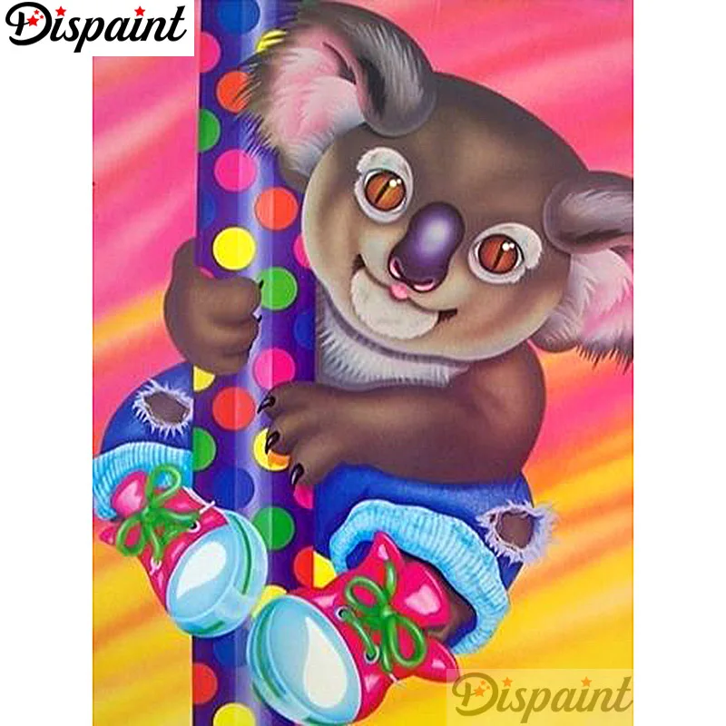 

Dispaint Full Square/Round Drill 5D DIY Diamond Painting "Cartoon Raccoon koala" Embroidery Cross Stitch Home Decor Gift A12471