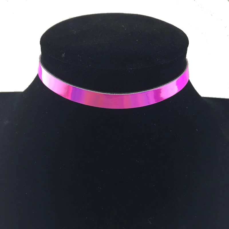 2017 розовое кожаное ожерелье в подарок ФЛУОРЕСЦЕНТНОЕ Модное Длинное Ожерелье