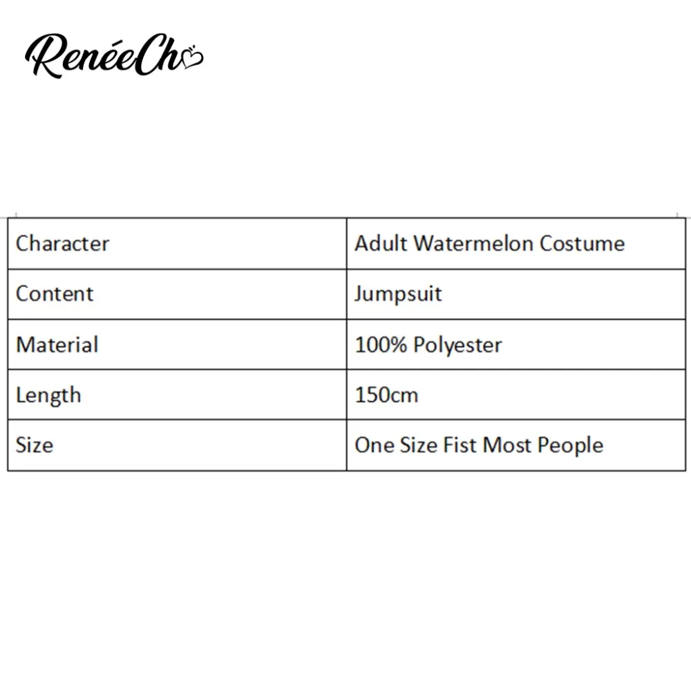 Reneecho 2018 Halloween Costume For Men Adult Watermelon Christmas Party Fruit Cosplay Women Carnival Outfits |