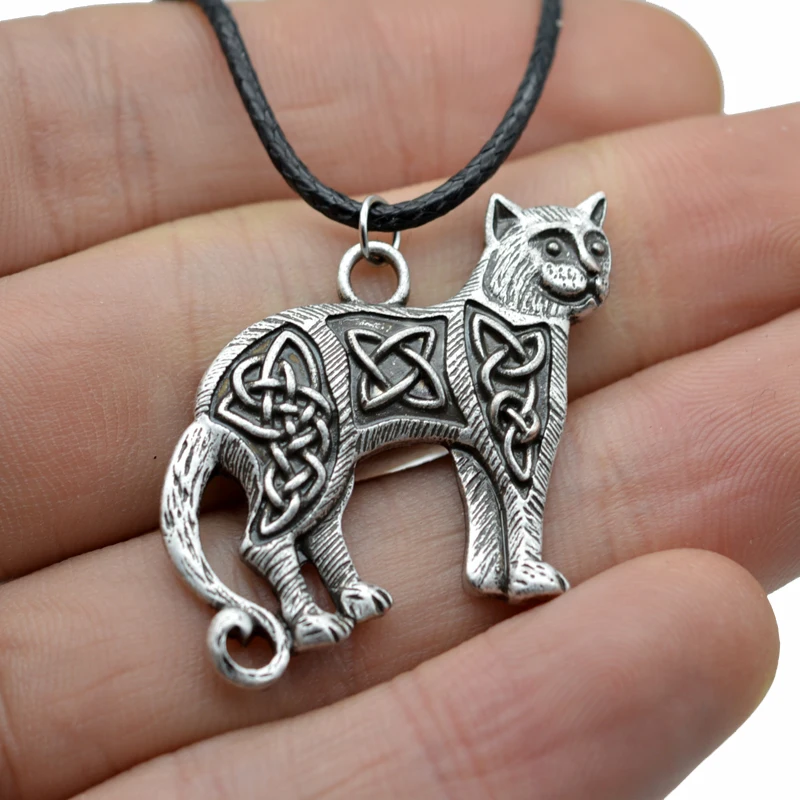 1 шт. ожерелье с подвеской в виде кошки Norse Viking Celtics амулетом для ирландских