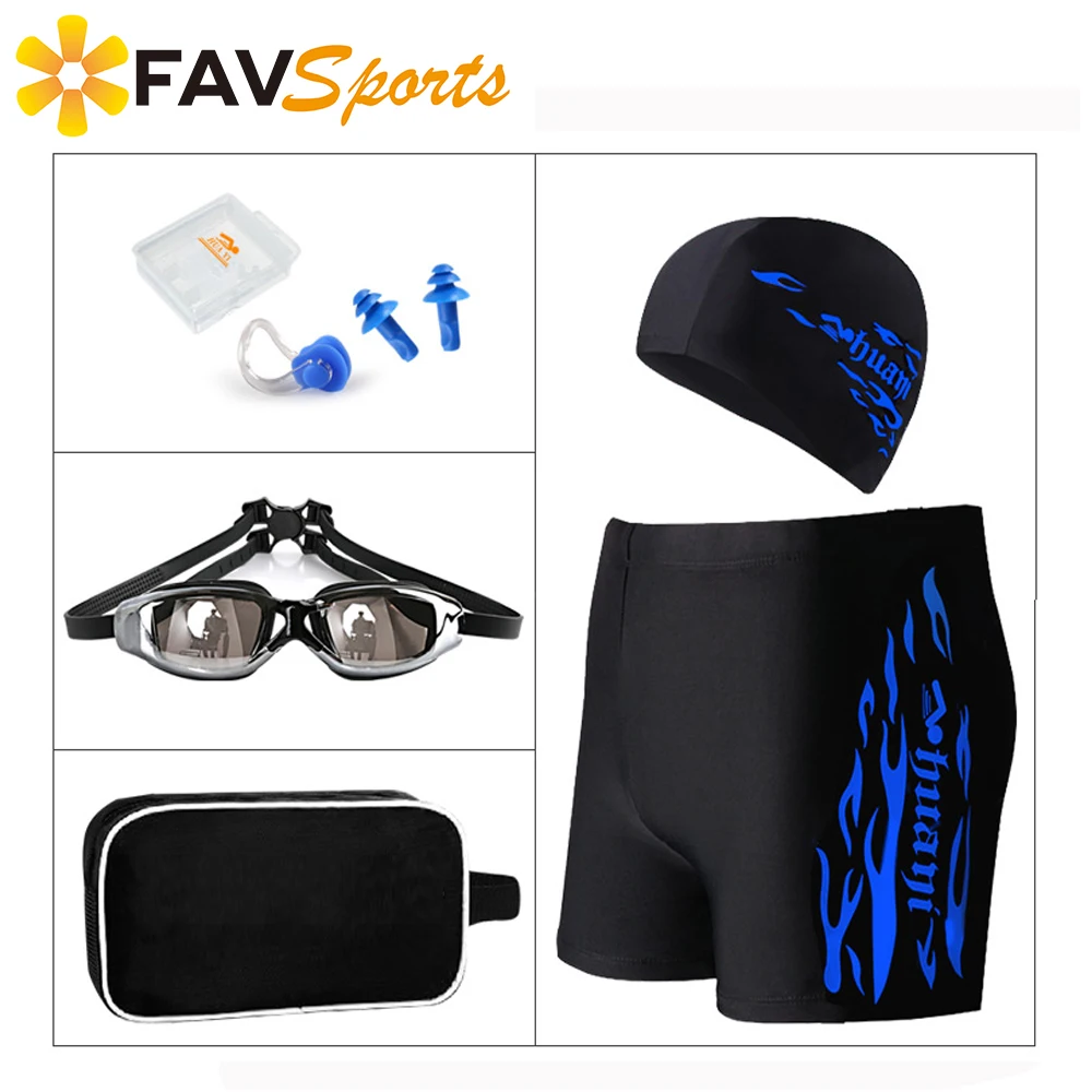 1 Набор/5 шт Профессиональные взрослые очки мужские плавательные силиконовые с