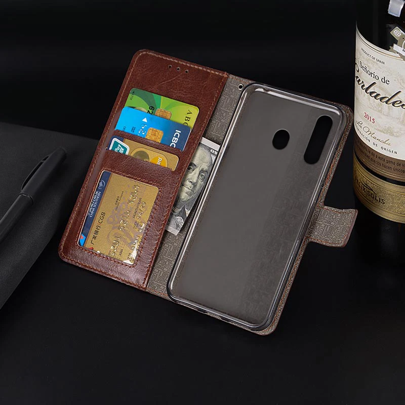 Чехол кошелек для Samsung Galaxy A40s кожаный флип чехол на магните фоторамка держатель