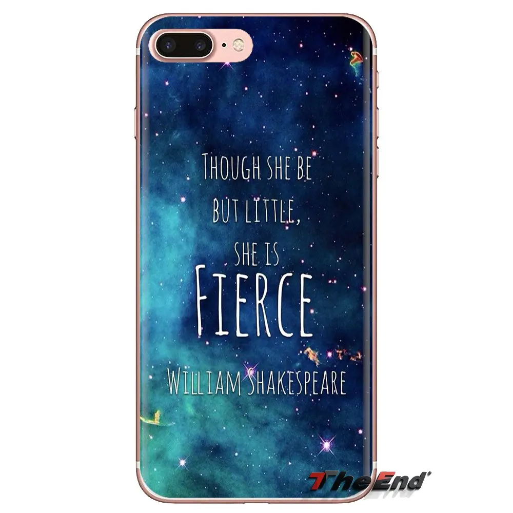 TPU Case Though She Be Little Is Shakespeare For Huawei G7 G8 P7 P8 P9 P10 P20 P30 Lite Mini Pro P Smart Plus 2017 2018 2019 |