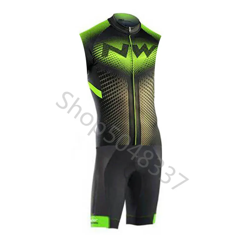 12 NW триатлон костюм для велоспорта Skinsuit Быстросохнущий без рукавов Велоспорт Джерси Мужская велосипедная Одежда Майо ciclismo hombre - Цвет: 12