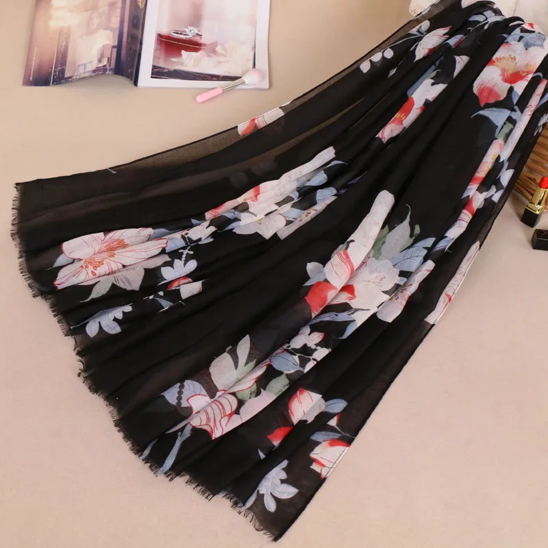 

Женская обувь с принтом Цветочный шарфы для мягкий хлопковый шарф мусульманские головные обручи, длинная весна шарфы для 180*90 см x 10 шт./лот о...