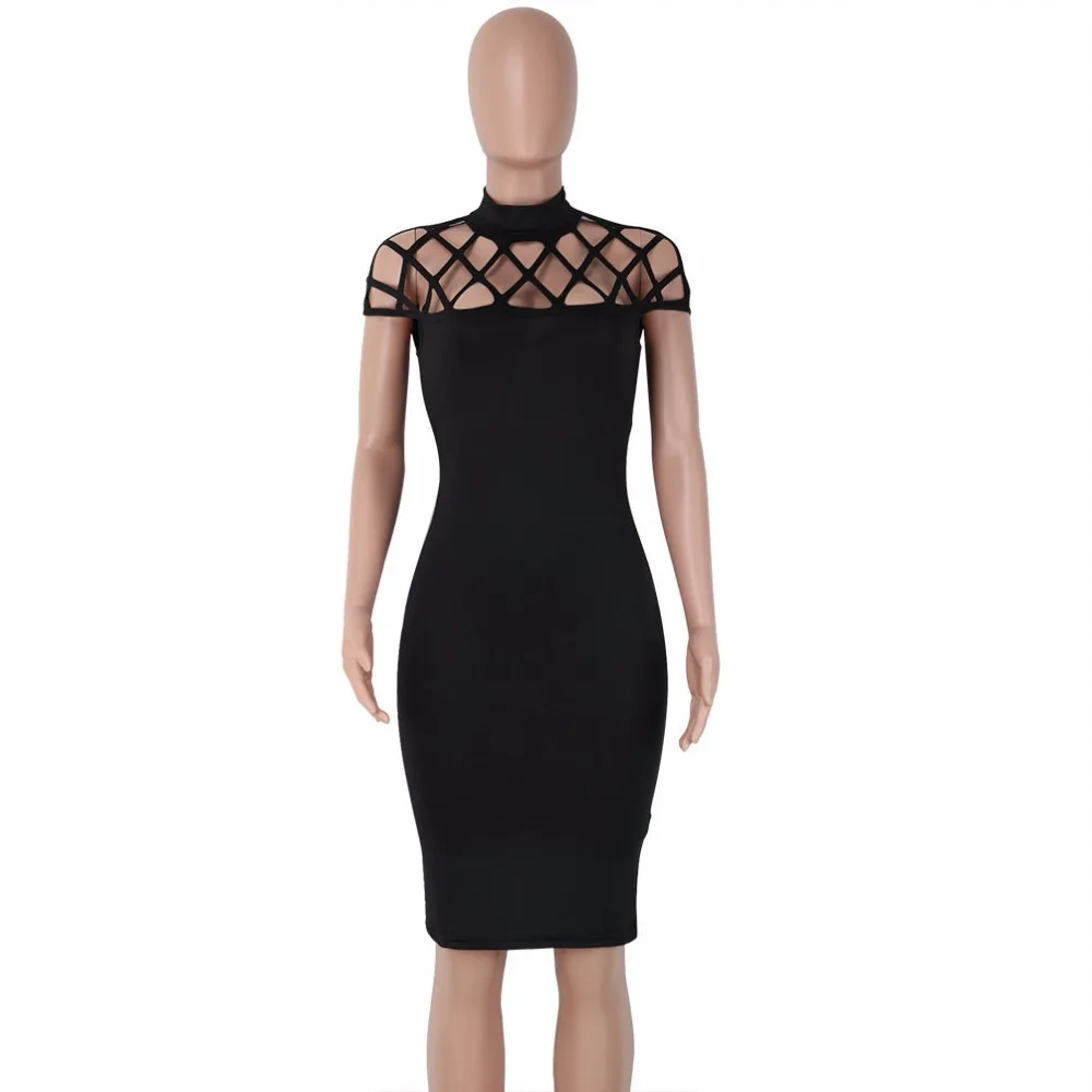 Новый Европейский Женщины Сексуальное Мини Платье Твердые Водолазка Лоскутная