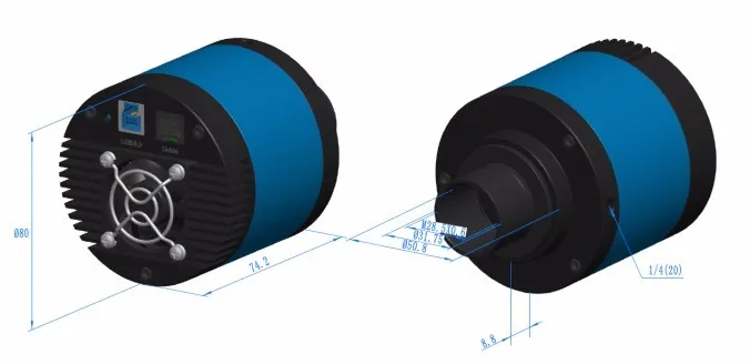 G3CMOS 16M Астрономия телескоп направляющая камера монохромный принимает Panasonic сенсор