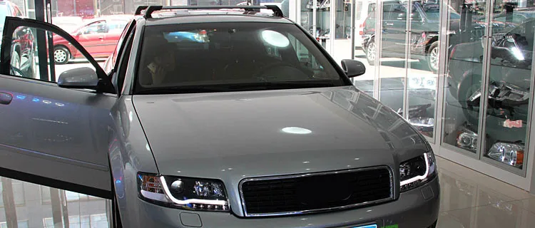 2 шт. светодиодный головной светильник s для Audi A4 2001-2004 автомобильный светодиодный светильник s двойной ксеноновый Объектив Автомобильные аксессуары дневные ходовые огни противотуманный светильник