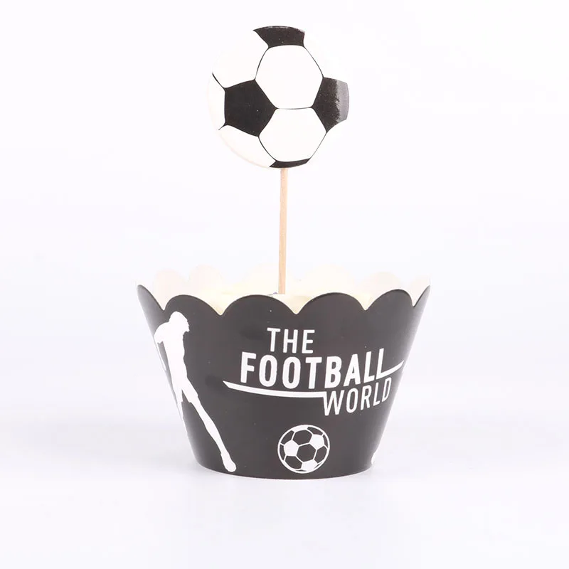 24 шт./лот бумажные обертки для кексов The Football World Топпер детской вечевечерние НКИ