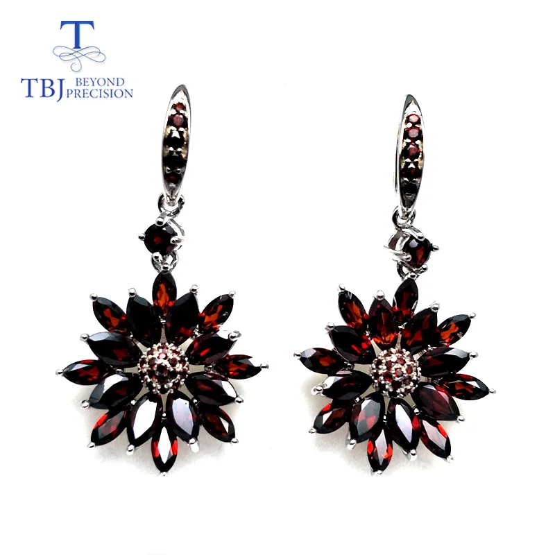 TBJ натуральный нигерийский Красный Гранат настоящий драгоценный камень крючок
