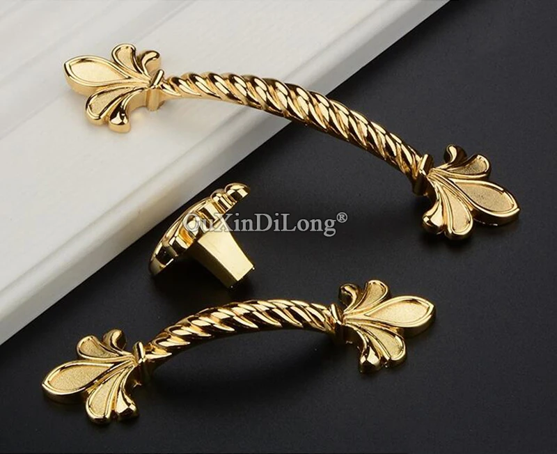 10 шт. золотистые ручки для кухонных шкафов|Ручки шкафа| |