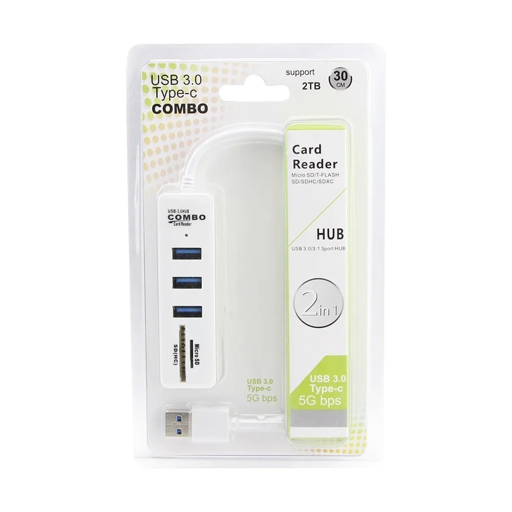 Адаптер Usb 3 0 с портами и кардридером для Sd/Tf карт|USB-хабы| |