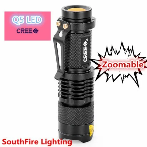 CREE Q5 450 люмен Cree светодиодный фонарь с креплением на оружие, масштабируемый светодиодный фонарь Cree для 2xAA или 1x14500 литиевая батарея черного цвета