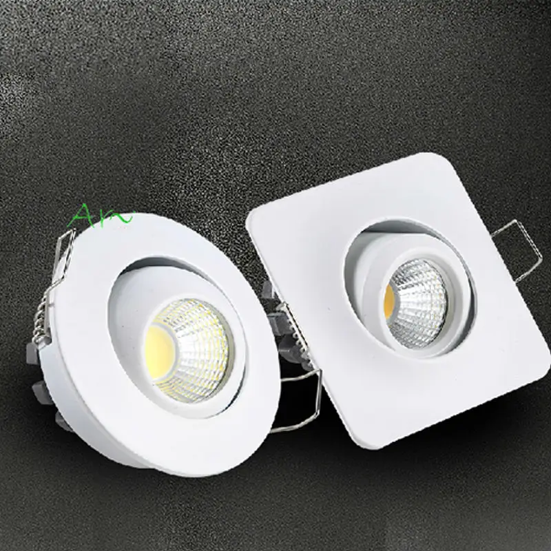

Elegant LED Mini Spotlights 3W Aluminum COB Down Lights Dimmable High Quality Jewelry Cabinet Show Counter Ceiling Lighting