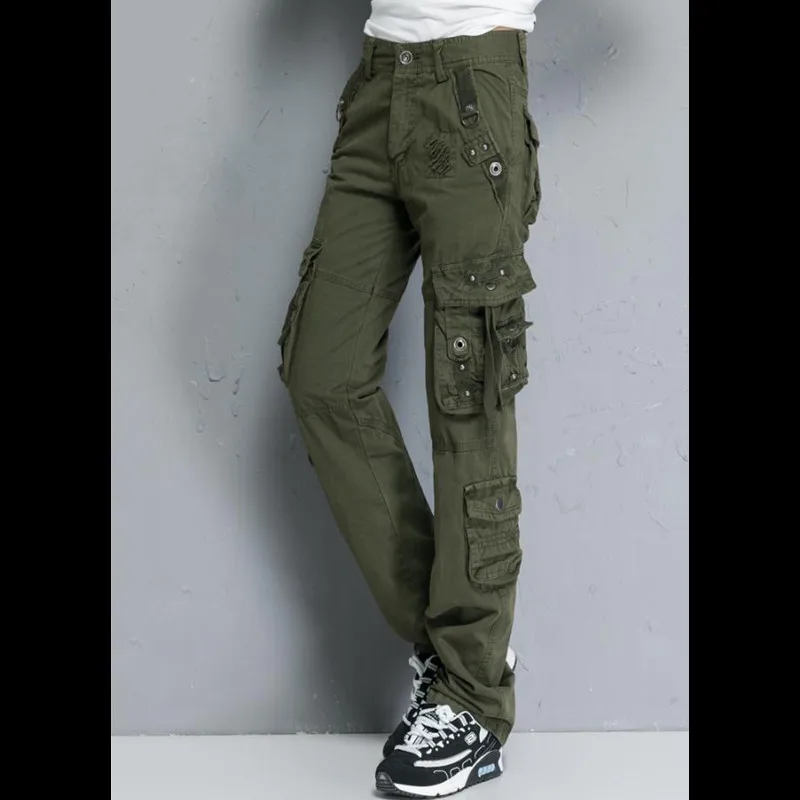 Pantalon Femme, весна, женские прямые брюки-карго с несколькими карманами, женские модные тренировочные брюки, Pantalones Mujer, штаны, одежда