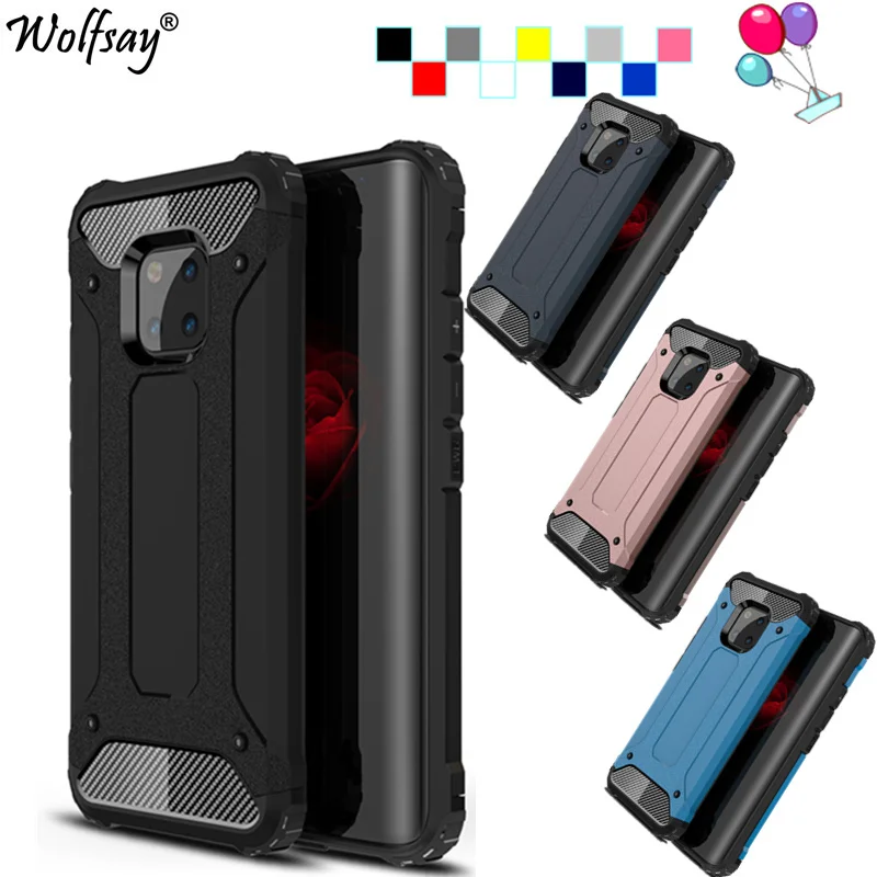 

Fitted Case On Huawei Mate 20 Pro Phone Case Mate 20 Pro TPU + PC Hybrid Armor Cover For Huawei Mate 20 Pro Case Funda Shell 6"