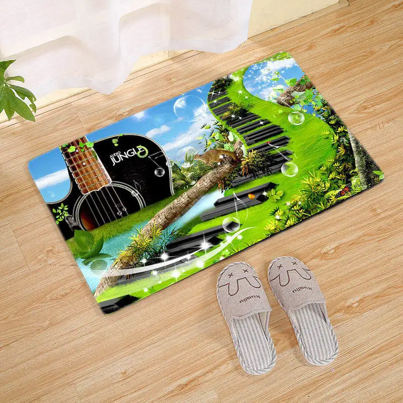 Нескользящий коврик фланель 3D в виде скрипичного ключа печати ковер холл