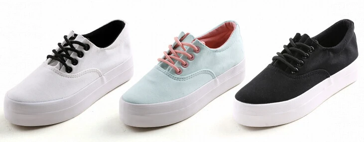 Однотонная Классическая обувь на платформе цвет черный белый женские кроссовки