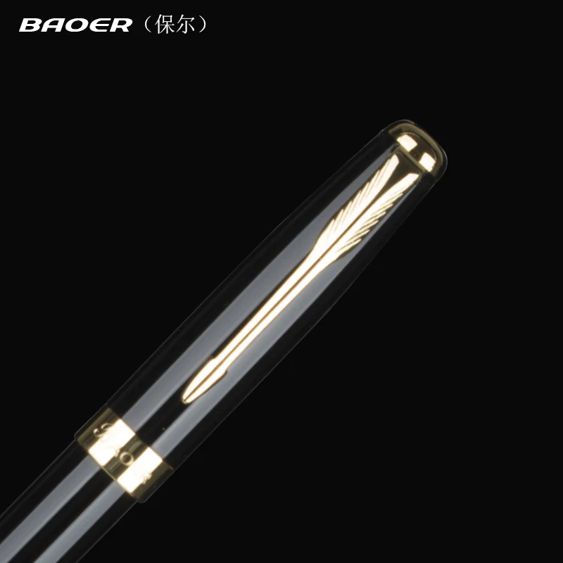 Baoer 388 Тонкое Перо 0,5 мм перьевая ручка для денег Роскошные Металлические чернильные ручки Офисные принадлежности Школьные принадлежности подарок на день рождения