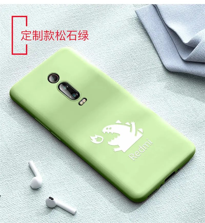Mint Чехол redmi k20, жидкий силиконовый защитный чехол для Monster Specail Edition, мягкий тонкий чехол для Xiao mi redmi K20 pro mi 9 t, чехол s - Цвет: Mint