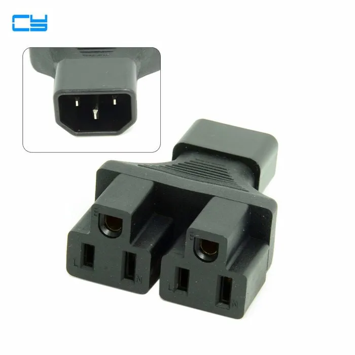 IEC 320 IEC320 C14 штекер к двойному Nema 5 15R США UPS Y Тип сплиттер удлинитель адаптер
