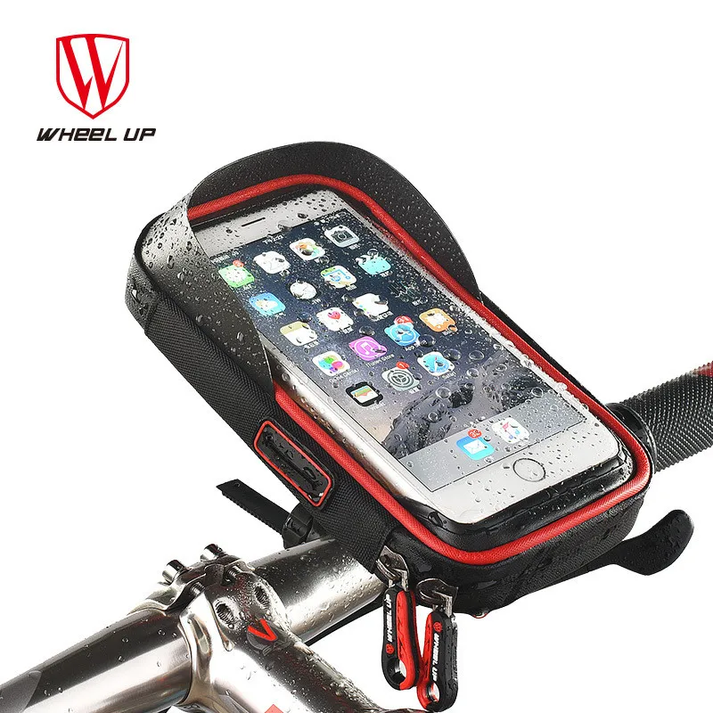 

bicycle bag front cellphone bags touch screen bike handlebar pouch cycle sac velo pannier bolso bicicleta 6inch bicycle phone