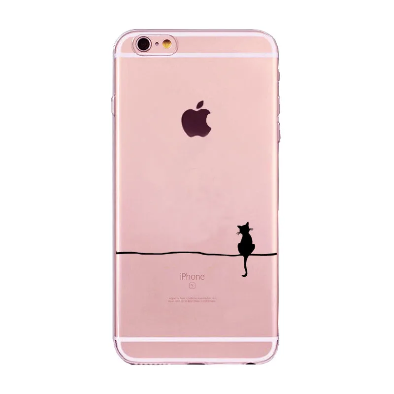 Чехол с милым котом для Apple iPhone 6, 6s, 7 Plus, 6s Plus, 6 Plus, 4, 4S, 5, 5S, SE, прозрачный мягкий силиконовый чехол для мобильного телефона, чехол s - Цвет: 283
