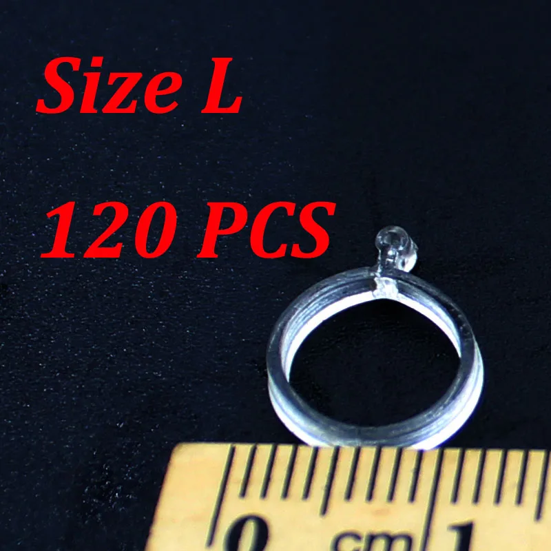 120pcs L 120 шт. эластичные приманки для ловли карпа аксессуары гранулы резинки для наживки прозрачные кольца приманки Бандер держатель Держатель для приманки - Цвет: 120pcs L
