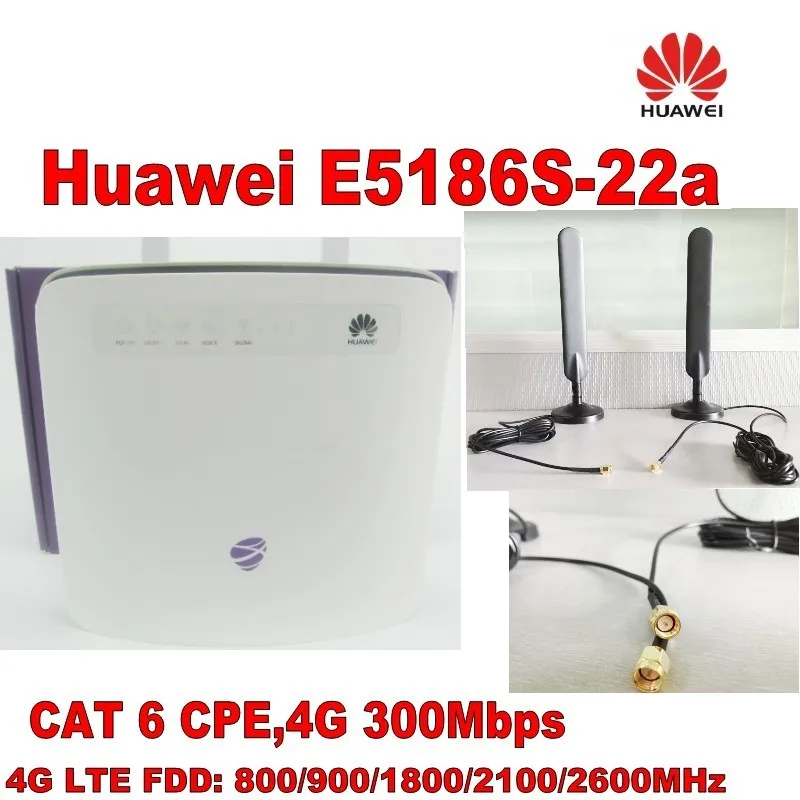 Разблокированный беспроводной маршрутизатор cat6 300 Мбит/с Huawei e5186 4g LTE Wi Fi ключ