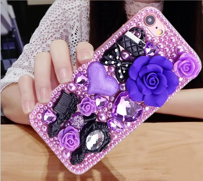 XINGDUO для iphone X 8 7 pus 6 s мягкий чехол с жемчугом роскошный модный Samsung Galaxy S6 S7 S8 Edge Plus