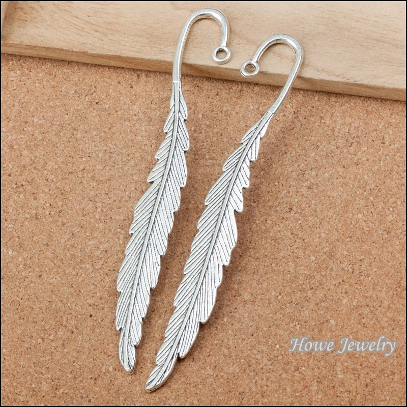 12 шт. в форме листьев подвеска-закладка античный серебряный кулон Европейский