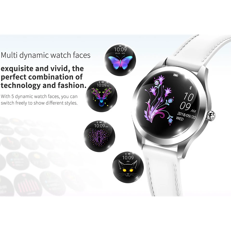 KW10 smart watch женщин IP68 водонепроницаемый сердечный ритм мониторящий сон трекер фитнес-Браслет для Android iOS Bluetooth smartwatch