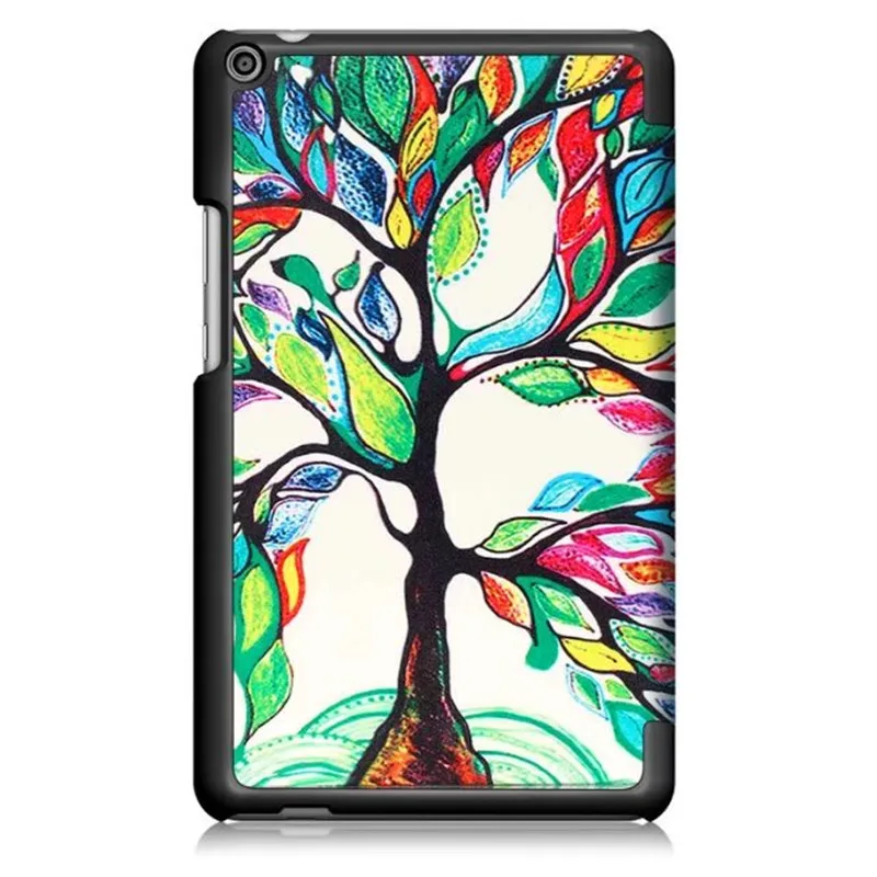 Чехол для планшета huawei Media Pad T3 8,0, однотонный тонкий Чехол-подставка, флип-чехол с принтом из искусственной кожи, Магнитный смарт-чехол для T3 8 дюймов