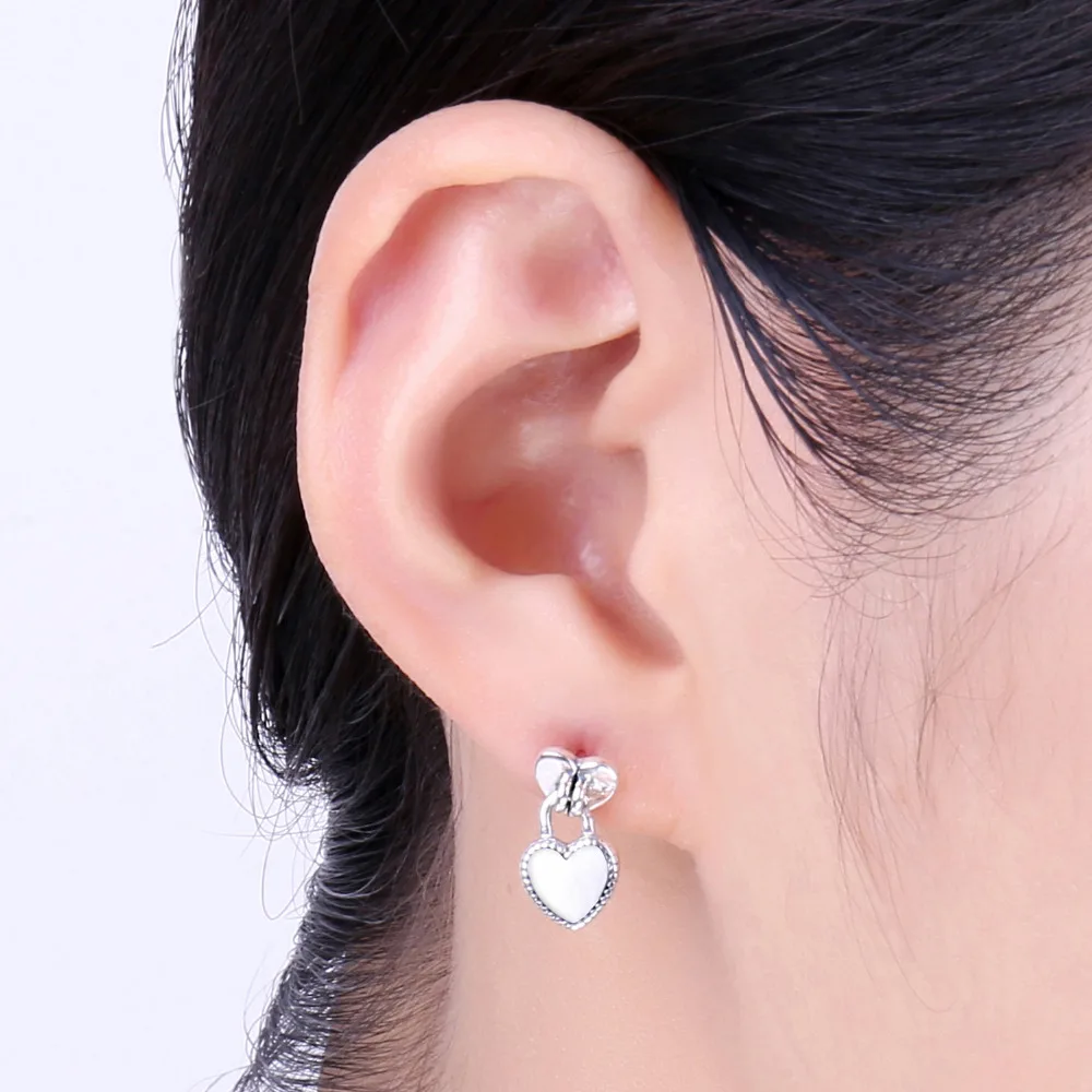 Jewelrypalace 925 стерлингов Серебряные серьги чистого сердца стержня Любовь Модные