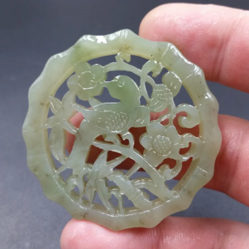 TJP натуральный Хотан jade Jasper Xishangmeishao выдалбливают бренд Китай QINGYU Ожерелье