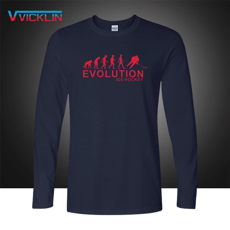 Мужская футболка с длинным рукавом и принтом Evolution хлопковая куртка свободного