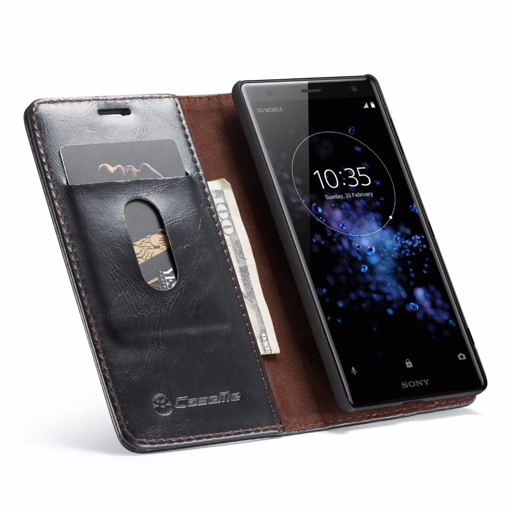 Оригинальный CaseMe бумажник чехол для sony Xperia XZ2 5 7 &quotс подставкой из искусственной