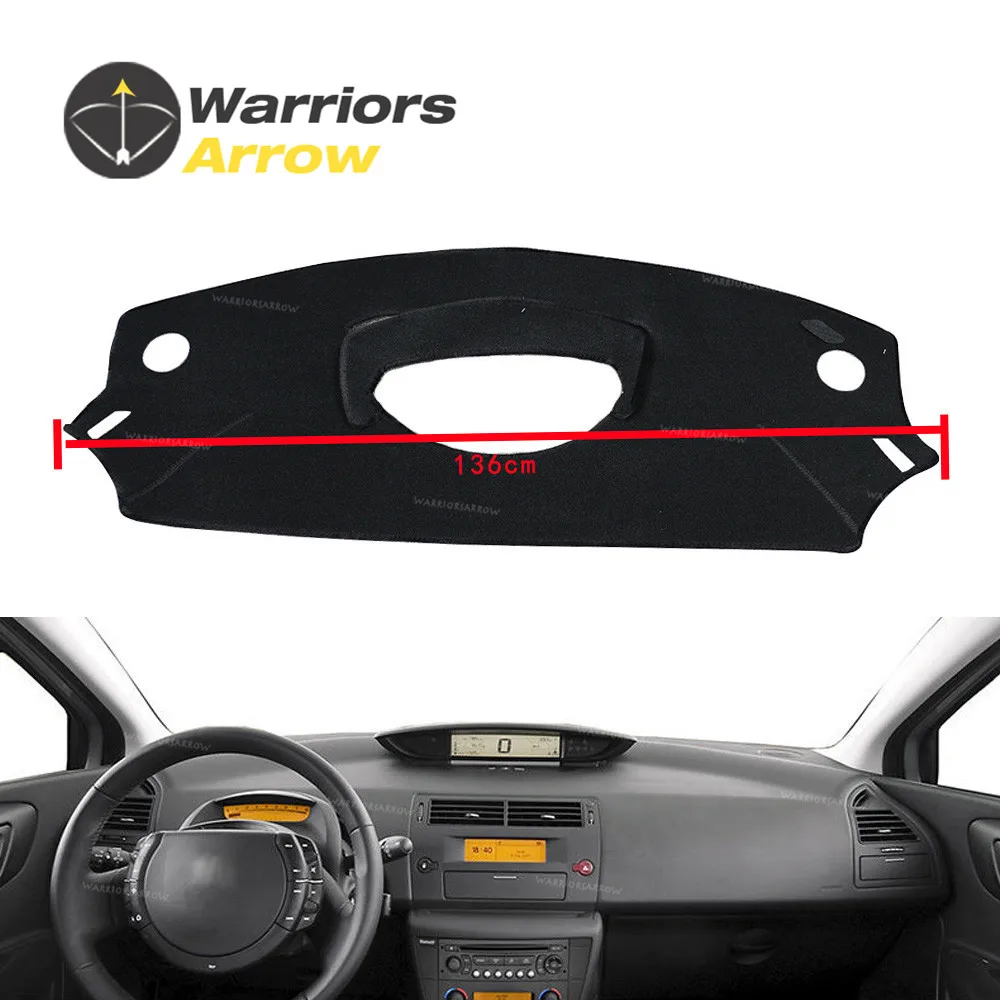 Черный чехол для приборной панели Citroen C4 C четыре 2004 2010 коврик Солнцезащитный