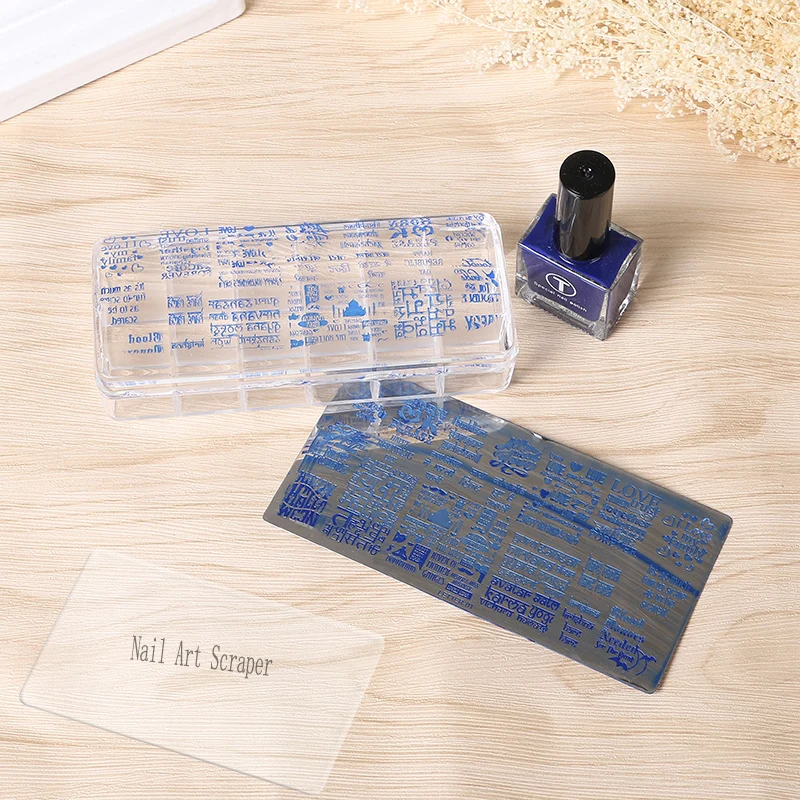 

1set 12*5cm Gigantic transparent Stamper Rectangular Silicone Nail Art Stamper and 1Scrapers