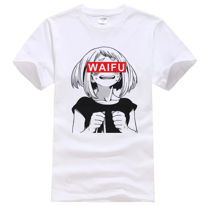 Футболка ahegao Для мужчин хлопок короткий рукав модная воротник футболка уличная