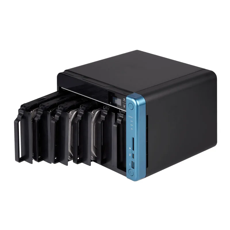 QNAP nas TS-653B 4G 6-bay бесдисковый nas, nas сервер nfs Сетевое хранилище Облачное хранилище, 3 года гарантии