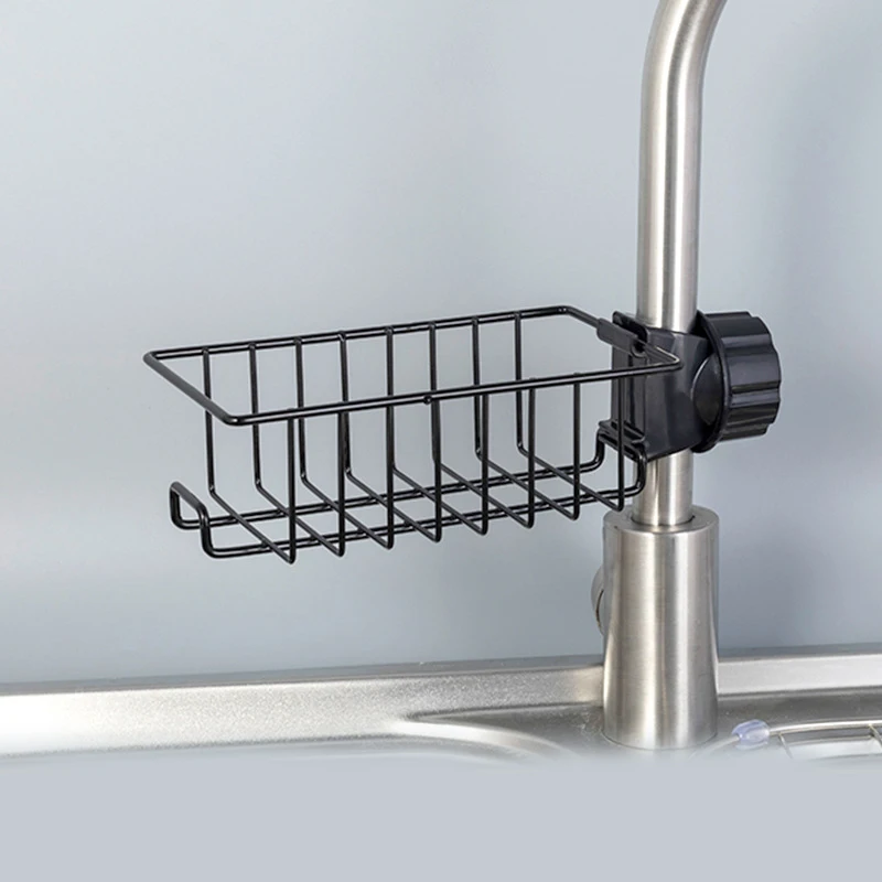 New Stainless Steel Faucet Rack Sink Drain Household Dish Cloth Sponge Storage Pool Storage Rack Finishing Rack Kitchen Supplies