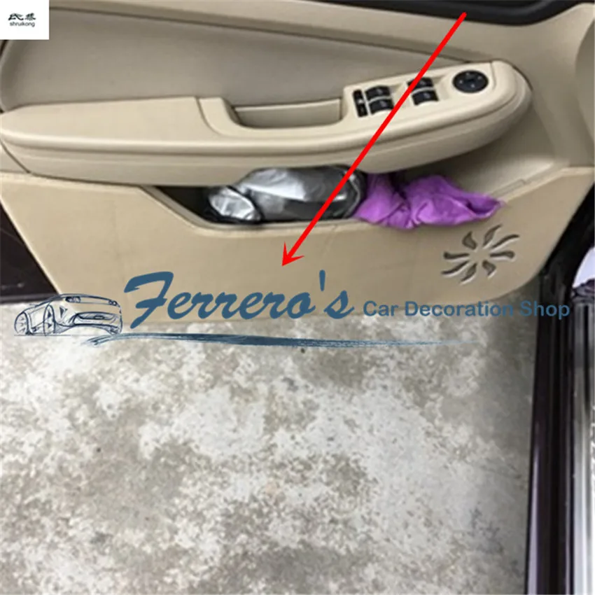 

Free shipping 4pcs/lot PU leather car stickers car accessories door protection kick cover for 2008 - 2011 FORD FOCUS 2 MK2
