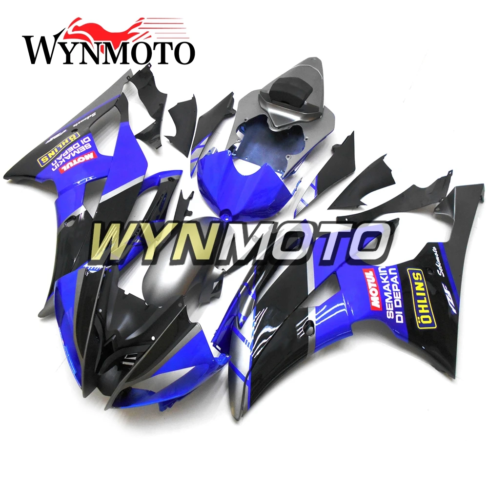 

Полный комплект обтекателей для Yamaha R6 2008-2016 08-16 лет инъекции ABS пластик синие серебряные фитинги корпус коронки Новинка
